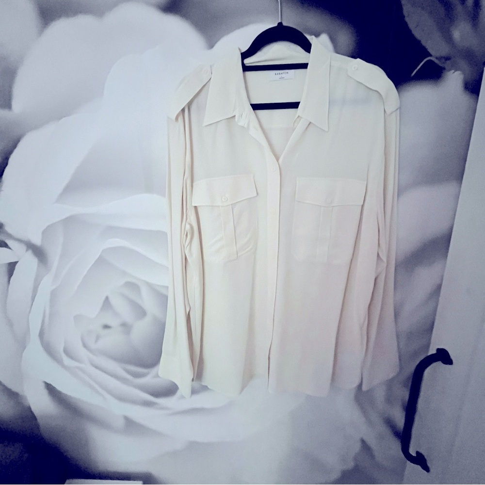 Babaton | Aritzia Cream Button Down Shirt